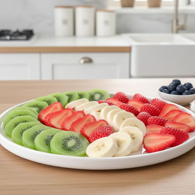 Photography Food - Simulated Fruit Slices (Strawberry, Banana, Kiwi),