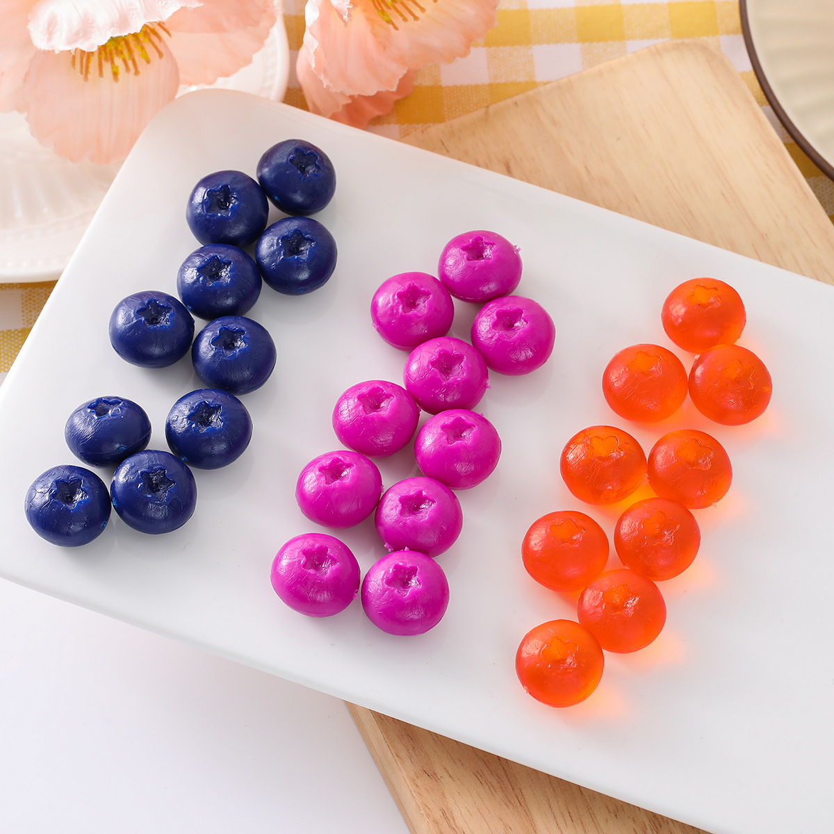 Photography Food - Silicone Simulated Blueberries Vivid Foam Fruit