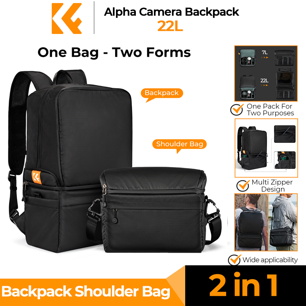 Camera Bag Waterproof - K&F CONCEPT 22L Camera Backpack 2