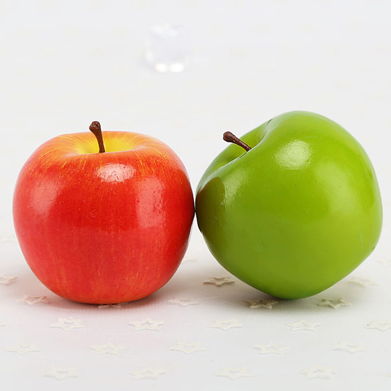 Photography Food - Artificial Apple Simulation Green Red Fruit