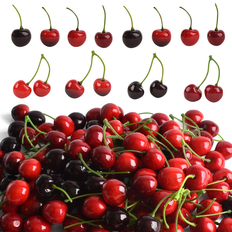 Photography Food - 10Pcs Artificial Cherry Fake Fruit Model
