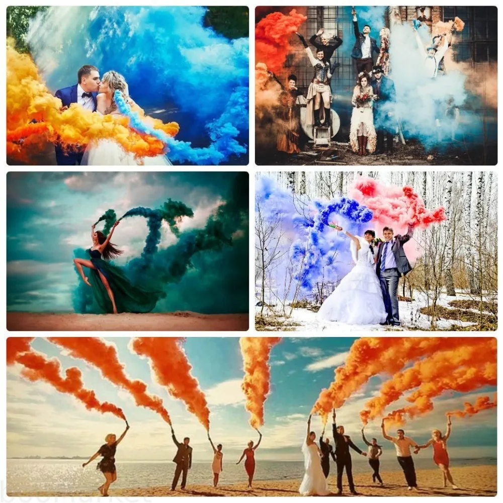 Photography Interest - Wedding Fog Smoke-Stick-Prop Colorful Handheld Smokes