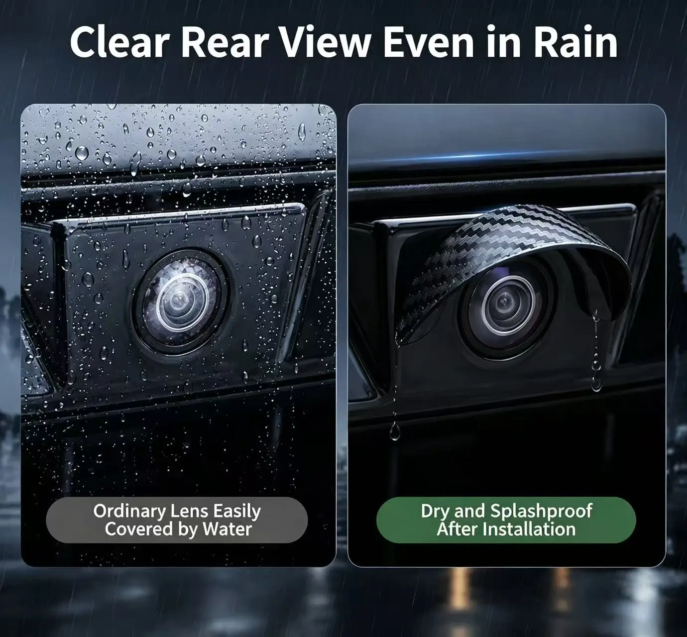 Carbon Fiber Soft PVC Backup C - Camera Rain Cover review and price