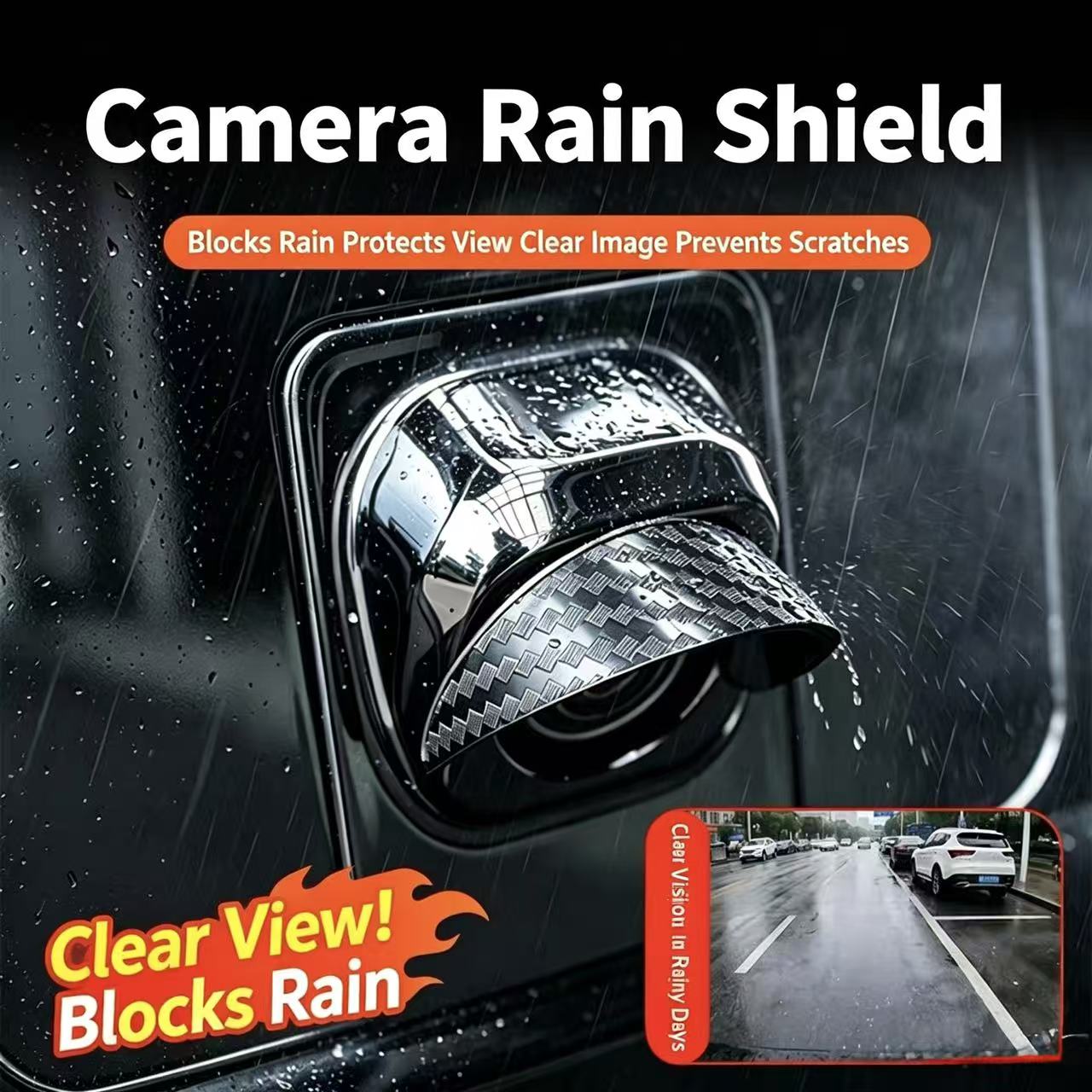 Carbon Fiber Soft PVC Backup C - Camera Rain Cover review and price