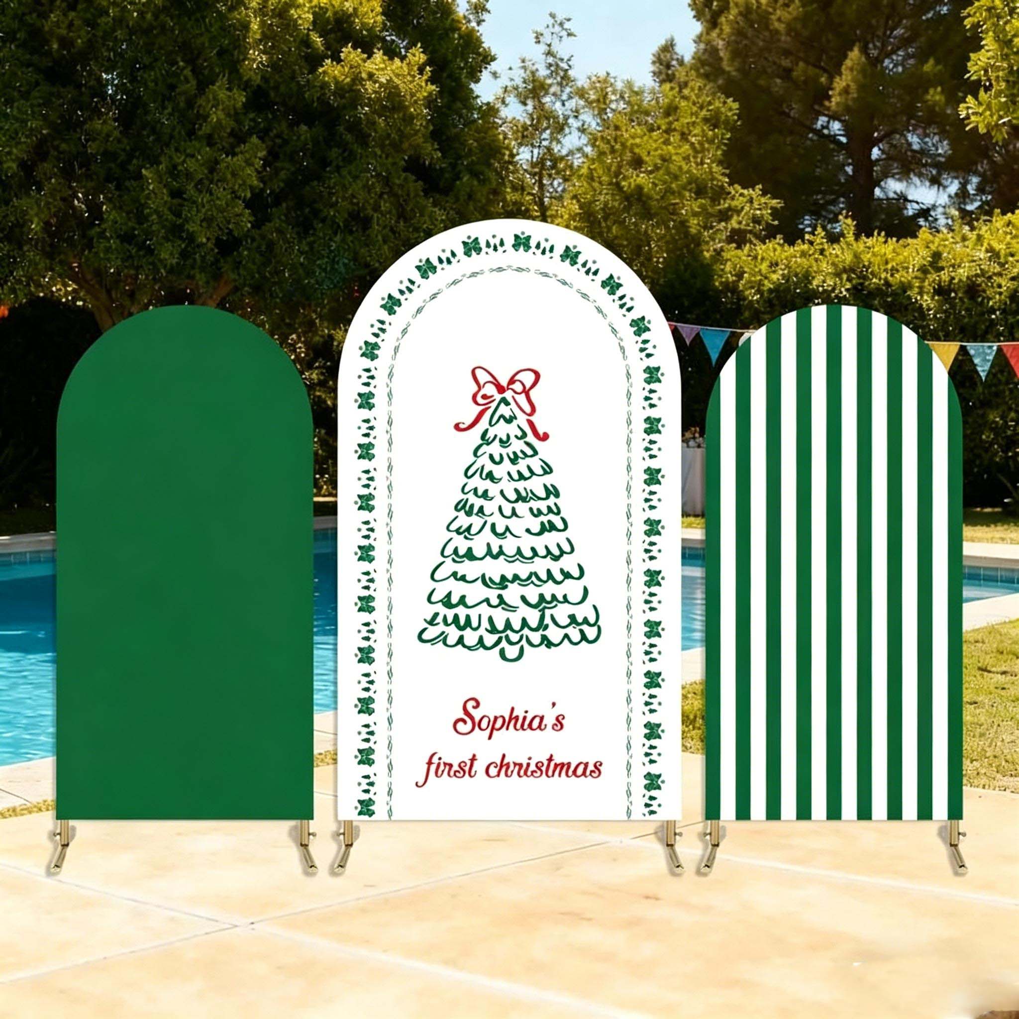 Custom 2-Side Christmas Arch B - Photography Names review and price